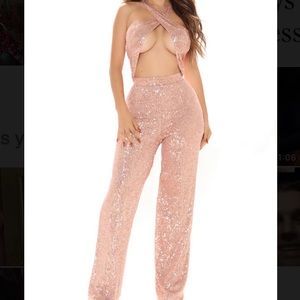 CHER INSPIRED FASHIO NOVA GLITTER JUMPSUIT
